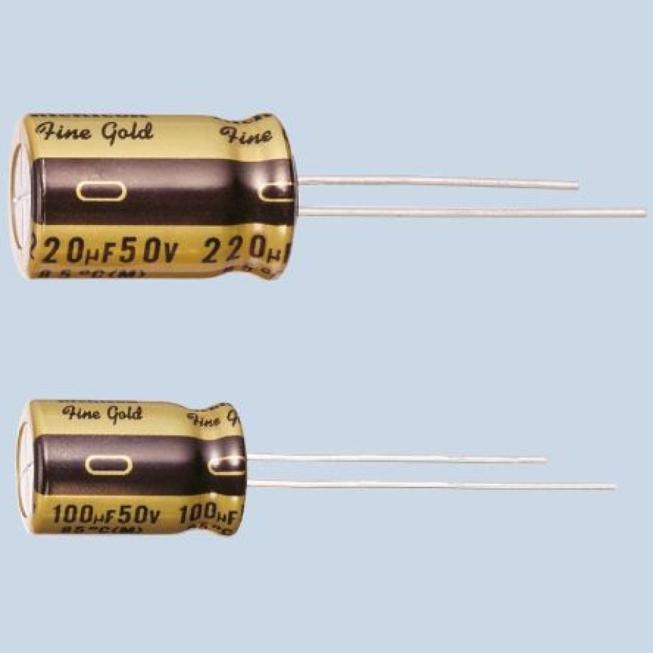 Nichicon 100μF Aluminium Electrolytic Capacitor 50V dc, Radial, Through Hole - UFG1H101MPM