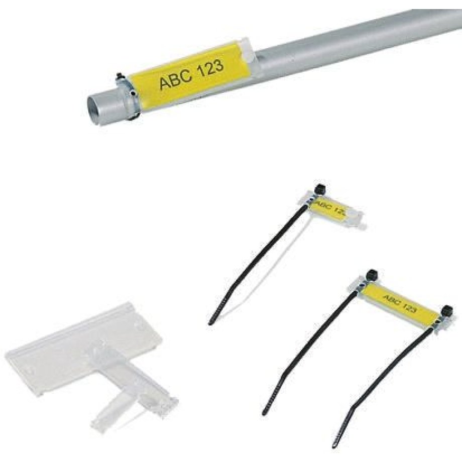 HellermannTyton Helafix Cable Tie Cable Markers, Transparent, 525-10353 HC09-35-PEUV-CL
