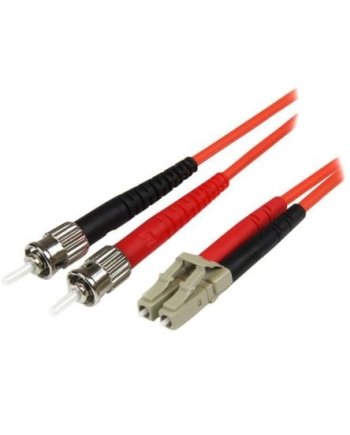 StarTech.com LC to ST Duplex Multi Mode OM2 Fibre Optic Cable, 50/125μm, Orange, 5m