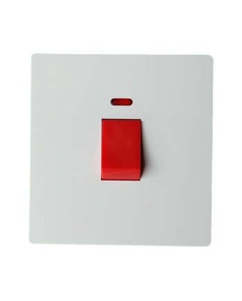 High Quality 45A Switch with Neon Domestic White Plastic Switch